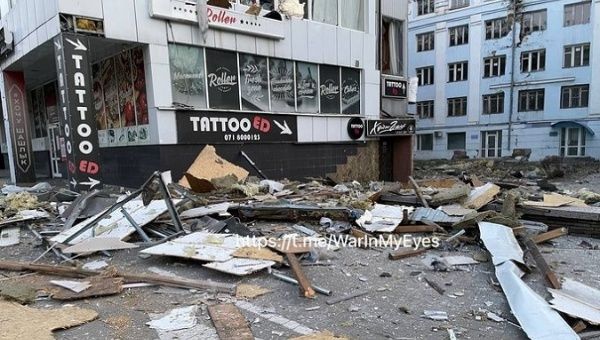 Bombing civilians in Donetsk