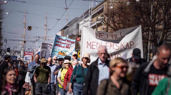 No to NATO: Protests against US-led military coalition held across Sweden