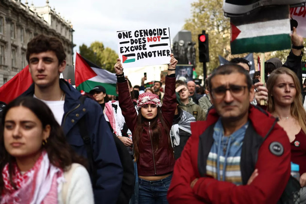 Hundreds of thousands march for Gaza in London