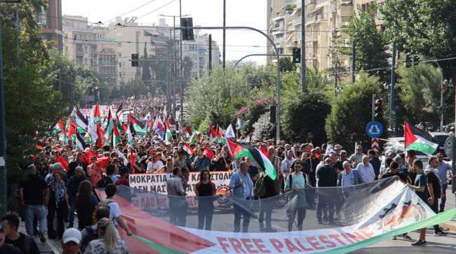 Greece: Enormous Demonstrations in Solidarity with Palestine