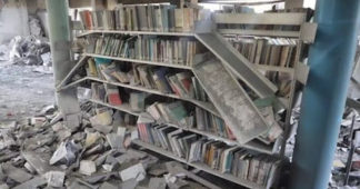 Israel-Palestine war: Gaza’s main public library destroyed in Israeli bombing