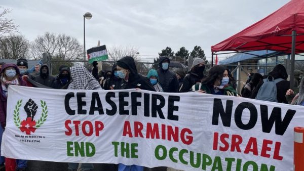 Trade Unionists Shut Down UK Arms Factories Demanding Halt Of Arms Exports To Israel