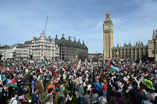 ‘Stop arming Israel’: Thousands march in London in solidarity with Gaza