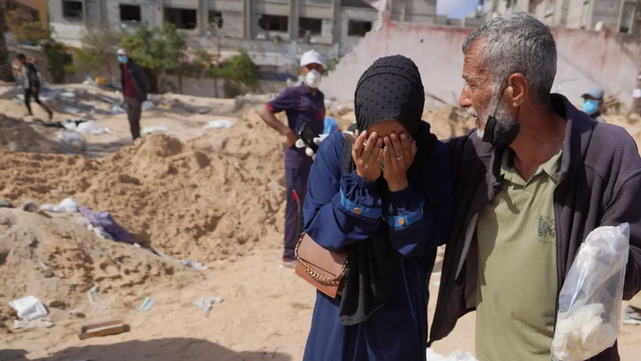 War on Gaza: At Nasser hospital’s mass grave, mothers look for signs of their sons