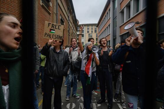 French student protests for a ceasefire in Gaza multiply