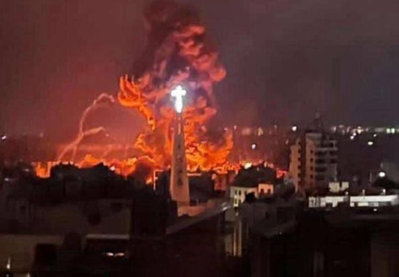 Israeli Air Raid Targets Beirut Hospital Vicinity after Enemy Issued Deceptive Warning for Another Hospital in Dahiyeh