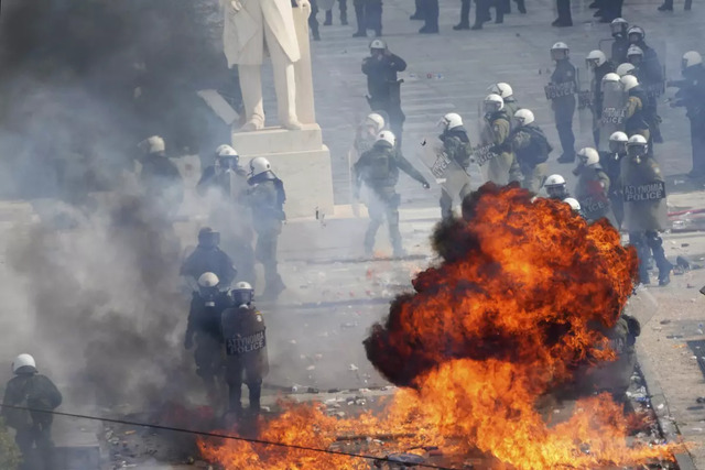 Violent protests and general strike roil cities across Greece
