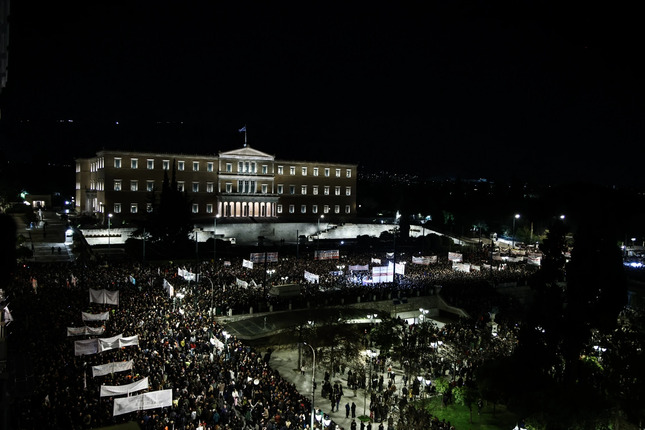 Another huge demonstration in Syntagma over Tempe tragedy: “No cover-up—No compromise”