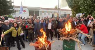 Thousands of Turkish Cypriots protest at ‘parliament’ against hijabs in schools law