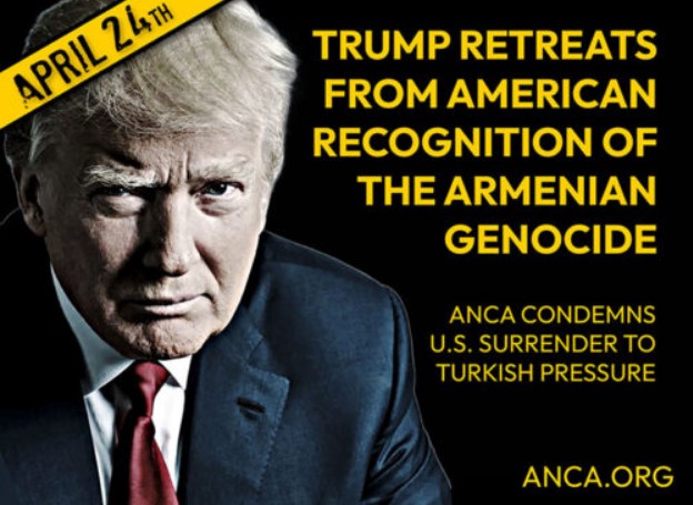 Trump Declines to call the Armenian Genocide a Genocide. Armenians protest.