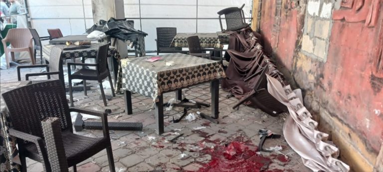 Israeli Airstrikes Decimate the Last Restaurant in Gaza City in Nightmarish Bloodbath