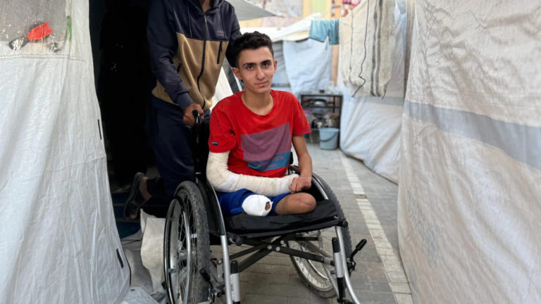 ‘They severed my gymnast limbs’: Israeli bombing shatters Gaza teen’s dream