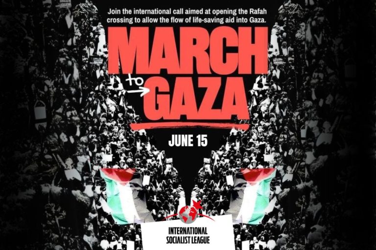 March to Gaza against humanitarian aid blockade