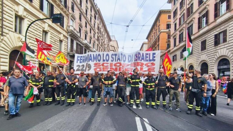 Million-strong general strike blocks Italy for Palestine