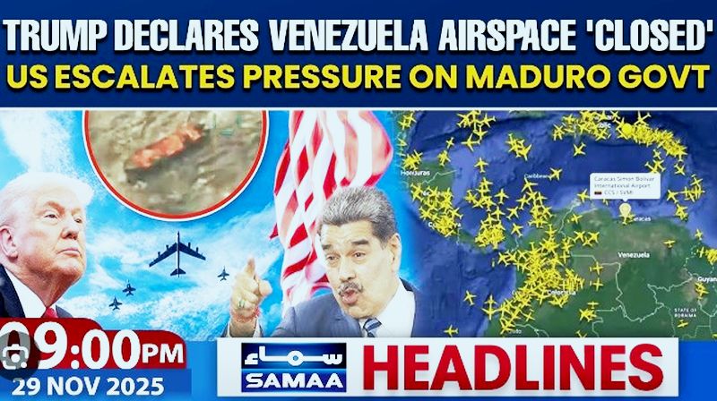 Trump Declares Closure of Venezuela’s Airspace | Defend Democracy Press