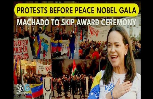 Norway | Protests erupted in rejection of Maria Corina Machado receiving Nobel Peace Prize