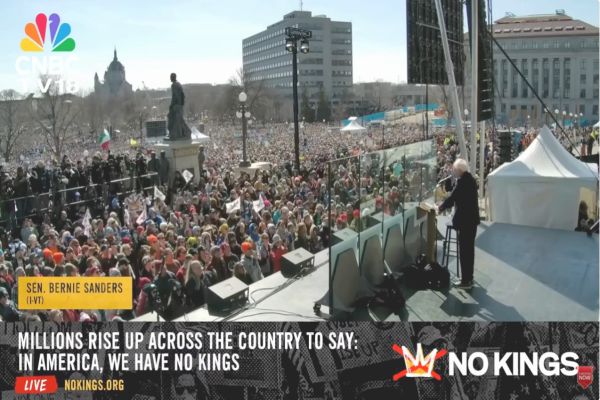 IRAN WAR MUST END IMMEDIATELY: Sen Bernie Sanders FULL SPEECH At NO KINGS Protests
