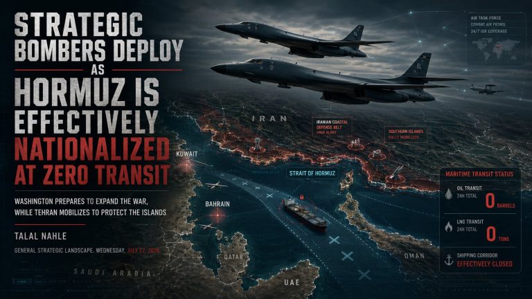 Strategic Bombers Deploy as Hormuz Is Effectively Nationalized at Zero Transit