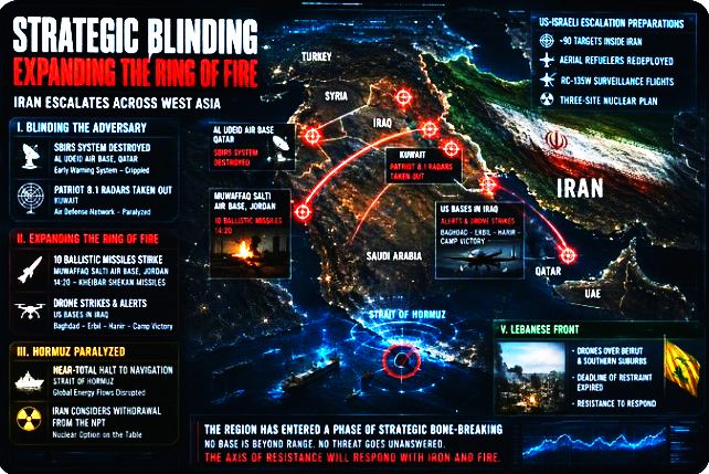 The Transition of the Conflict to the Strategic Blinding Phase and the Expansion of the Ring of Fire Towards Jordan and Iraq — Talal Nahle