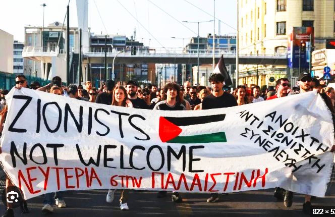 Growing tensions between the Greek population and the Zionists
