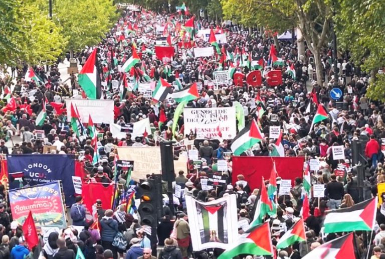 Ten Killed in Gaza as 250,000 March in London on Genocide Anniversary